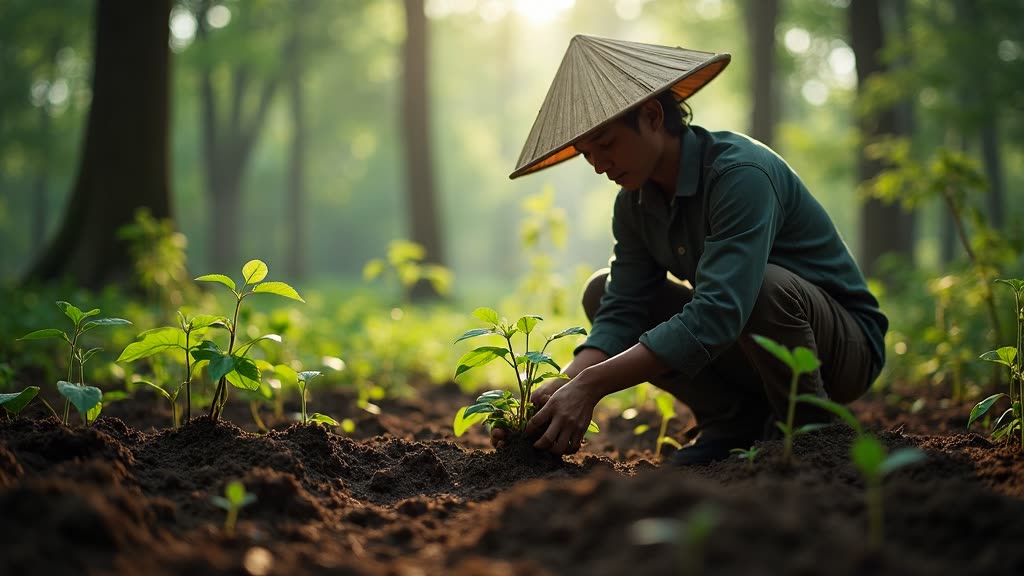 Người trồng sâm Ngọc Linh bản địa